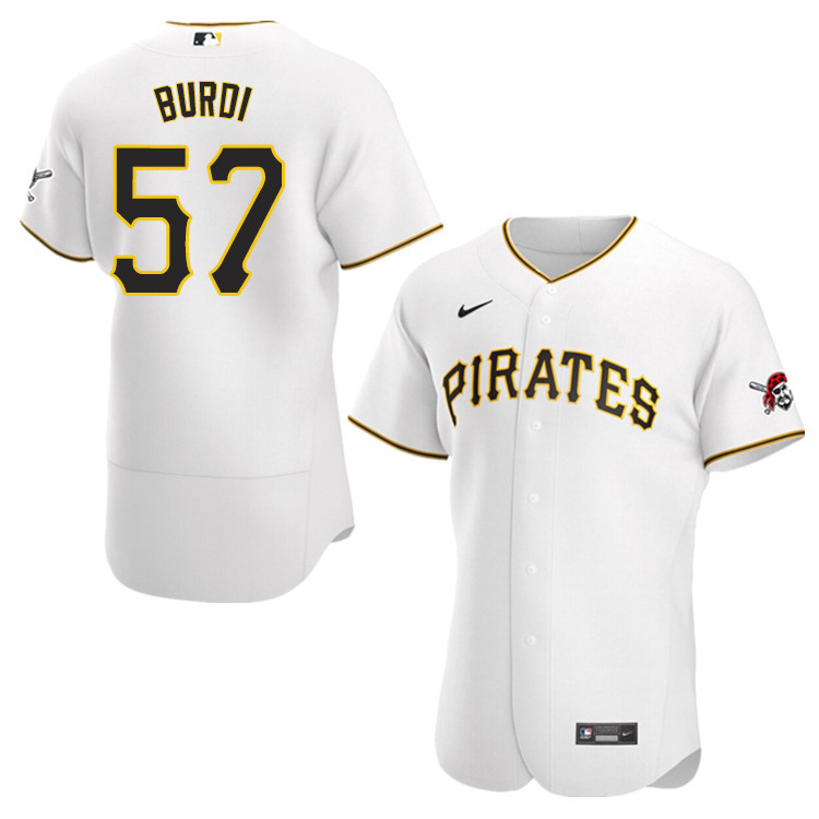 Nike Men #57 Nick Burdi Pittsburgh Pirates Baseball Jerseys Sale-White